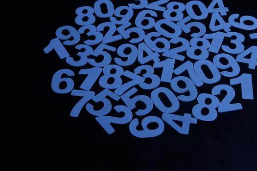 Background of numbers. from zero to nine. Numbers texture. Finance data concept. Mathematic. Seamless pattern with numbers. financial crisis concept. Business success. photo