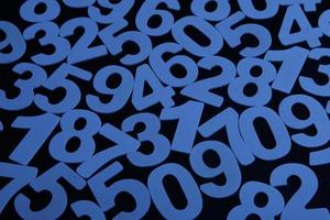 Background of numbers. from zero to nine. Numbers texture. Finance data concept. Mathematic. Seamless pattern with numbers. financial crisis concept. Business success. photo