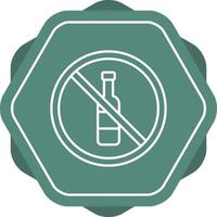 No Alcohol Vector Icon