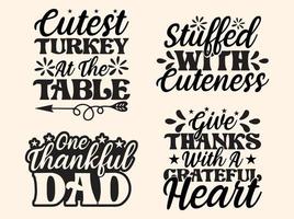 Happy thanksgiving day t-shirt design set, thanksgiving day t-shirt design bundle vector