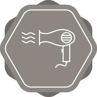 Unique Hair Dryer Vector Line Icon