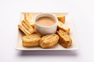 Khari puff biscuit or Kharee Puff pastry is an evergreen accompaniment with chai, Indian snack photo