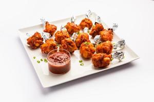 Chicken Lollipop Grilled Tandoori Non Veg With Schezwan sauce Dip Chutney photo