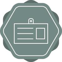 Unique Pass Card Vector Line Icon