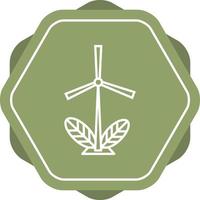 icono de línea de vector de energía verde único