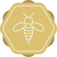 Unique Honey Bee Vector Line Icon