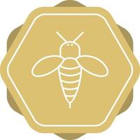 icono de línea de vector de abeja de miel único