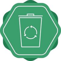 Unique Recycle Bin Vector Line Icon