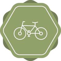 icono de línea de vector de bicicleta única