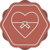 Unique Heart Shaped Gift Vector Line Icon