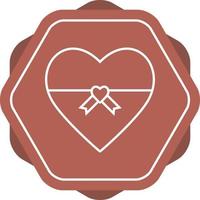 Unique Heart Shaped Gift Vector Line Icon