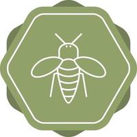 icono de línea de vector de abeja de miel único