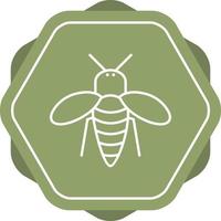 Unique Honey Bee Vector Line Icon