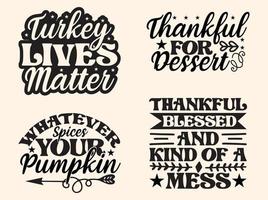 Happy thanksgiving day t-shirt design set, thanksgiving day t-shirt design bundle vector