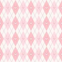 Pink heart tile pattern or textures set on harlequin check vector background, Digital paper for background desktop, phone wallpaper, printable to fabric, card, packaging and more