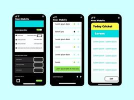 News website user interface design for mobile application vector