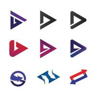 Arrow vector illustration icon set logo design