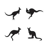 logotipo de animal canguro e ilustración vectorial de diseño vector