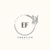 EF Beauty vector initial logo art, handwriting logo of initial signature, wedding, fashion, jewerly, boutique, floral and botanical with creative template for any company or business.