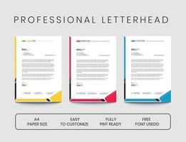 Free letterhead design template vector