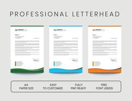 Free letterhead design template vector