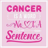 cancer is a word not a sentence vector