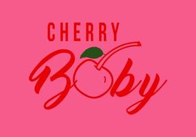 text typography design. vector illustration with the phrase Cherry baby