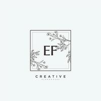 EF Beauty vector initial logo art, handwriting logo of initial signature, wedding, fashion, jewerly, boutique, floral and botanical with creative template for any company or business.
