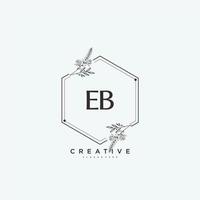 EB vector initial logo art, handwriting logo of initial signature, wedding, fashion, jewerly, boutique, floral and botanical with creative template for any company or business.