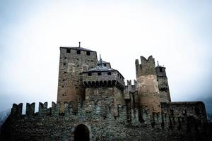 the medieval castle of Fenis, in the Aosta Valley. During the Christmas holidays of 2022 photo