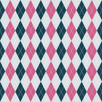pink and blue seamless geometric pattern with argyle vector