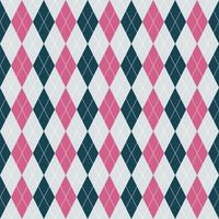 pink and blue seamless geometric pattern with argyle vector