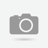 Camera sign and symbol. Photo icon or image icon with soft shadow. Vector. vector