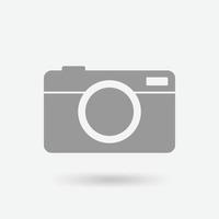 Camera sign and symbol. Photo icon or image icon with soft shadow. Vector. vector