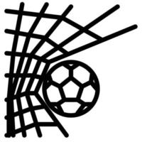 icono de gol. balón de fútbol con red. signo abstracto y símbolo para el diseño de plantillas. vector. vector