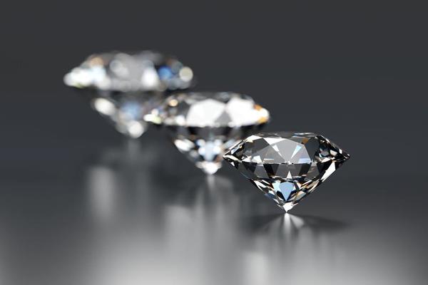 Diamonds group placed on glossy background 3d Rendering 15934832 Stock  Photo at Vecteezy