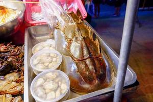 Horseshoe crabs sold at street food stalls in Thailand Popular to eat its eggs. photo