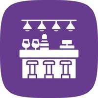 Bar Counter Creative Icon Design vector