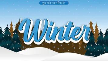 Archivo de vector de mercado de invierno de texto 3d
