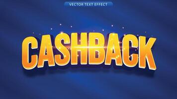 3D cashback text with light ornament luxury vector file