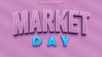 3D text market day vector file