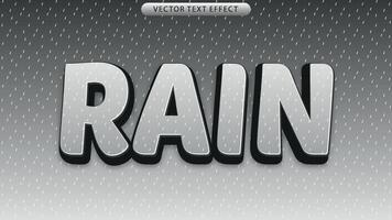 archivo de vector de lluvia de texto 3d