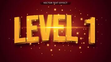 3D level 1 text with light ornament luxury vector file