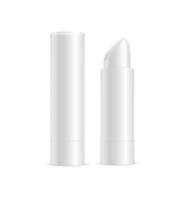 conjunto de plantillas de maqueta de lápiz labial de higiene en blanco 3d detallado realista. vector