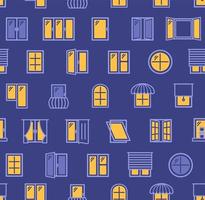 Windows Signs Seamless Pattern Background. Vector