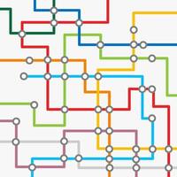 Underground Metro Map Seamless Pattern Background. Vector