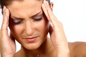 Young Woman with headache photo