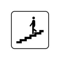 diseño de vector de icono de descenso de escalera