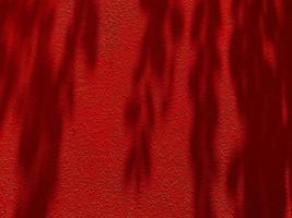 Abstract Shadow. blur background. gray leaves that reflect concrete walls on a red wall surface for blurred backgrounds photo