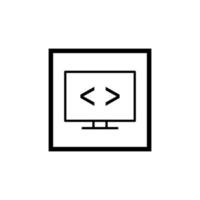 diseño de vector de icono de lenguaje de programación